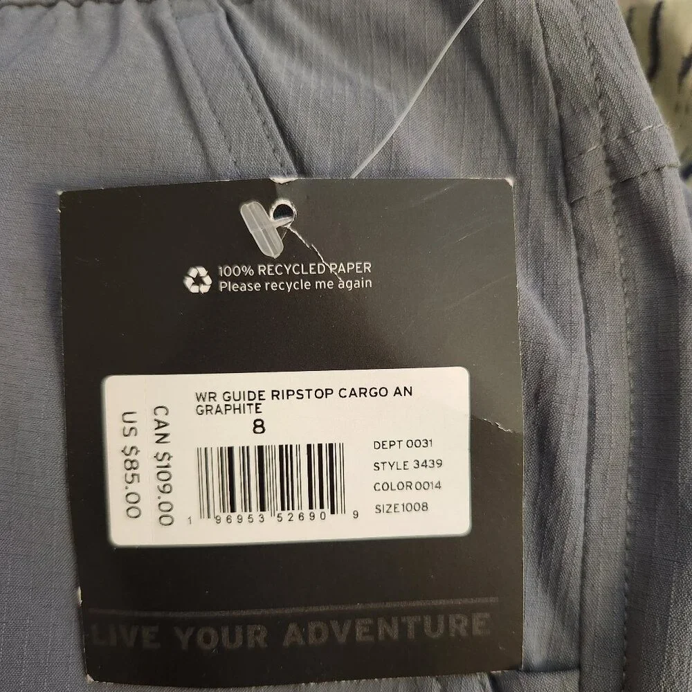 Eddie Bauer Women's Guide Ripstop Cargo Ankle Pants in Mulberry Size 8 - Picture 3 of 6